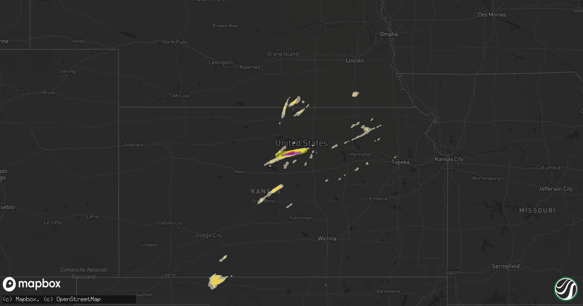 Hail map on September 30, 2014