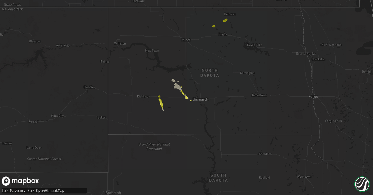 Hail map on September 30, 2015