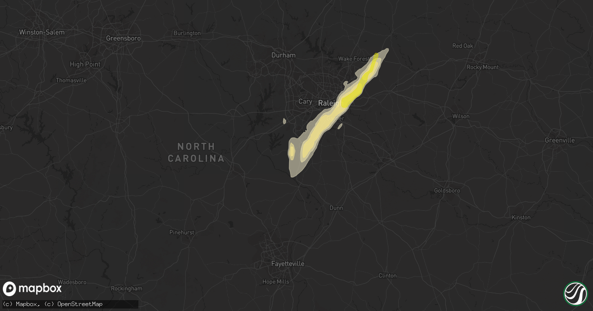 Hail map in Fuquay Varina, NC on September 30, 2016