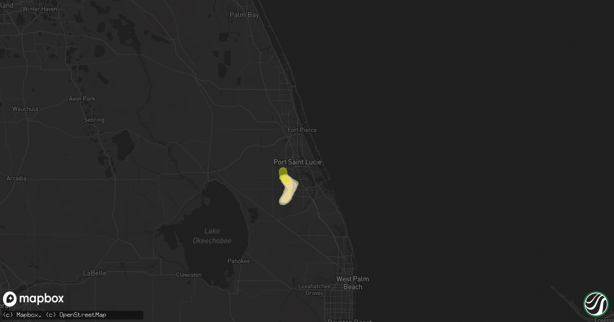 Hail map in Port Saint Lucie, FL on September 30, 2016