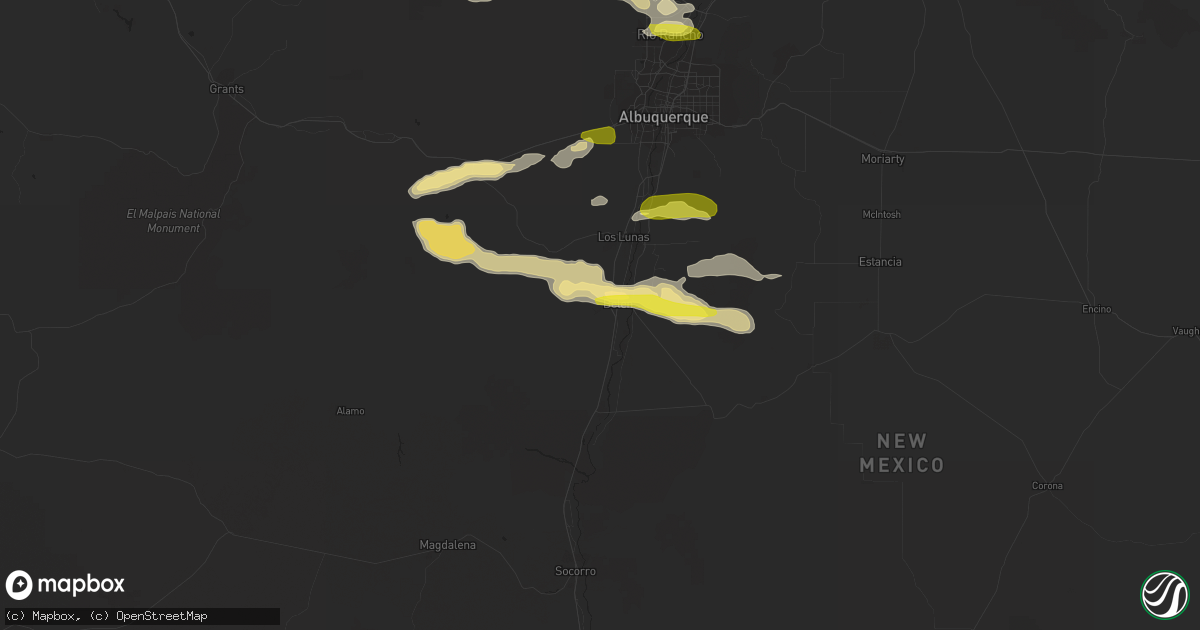 Hail map in Belen, NM on September 30, 2017