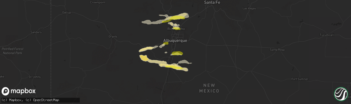 Hail map in Bosque Farms, NM on September 30, 2017