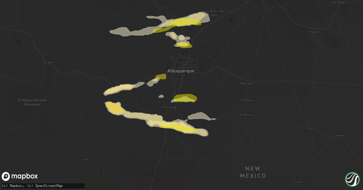 Hail map in Bosque Farms, NM on September 30, 2017