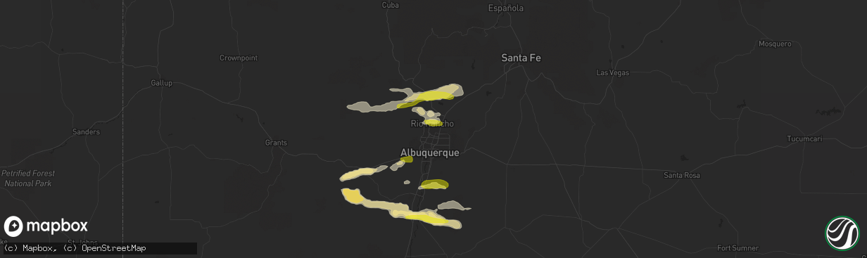 Hail map in Corrales, NM on September 30, 2017