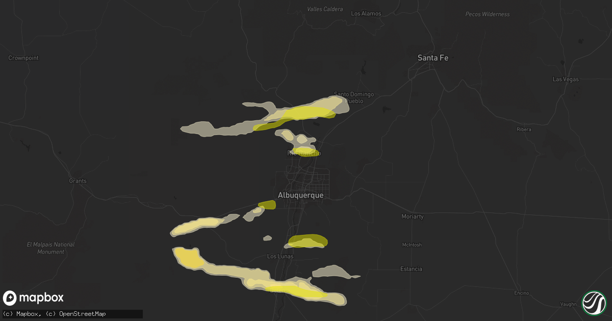 Hail map in Corrales, NM on September 30, 2017