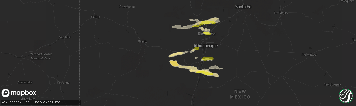 Hail map in Laguna, NM on September 30, 2017