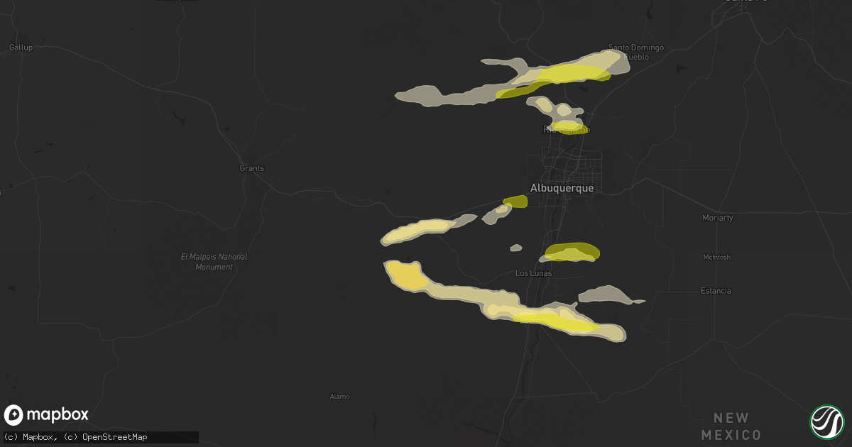 Hail map in Laguna, NM on September 30, 2017
