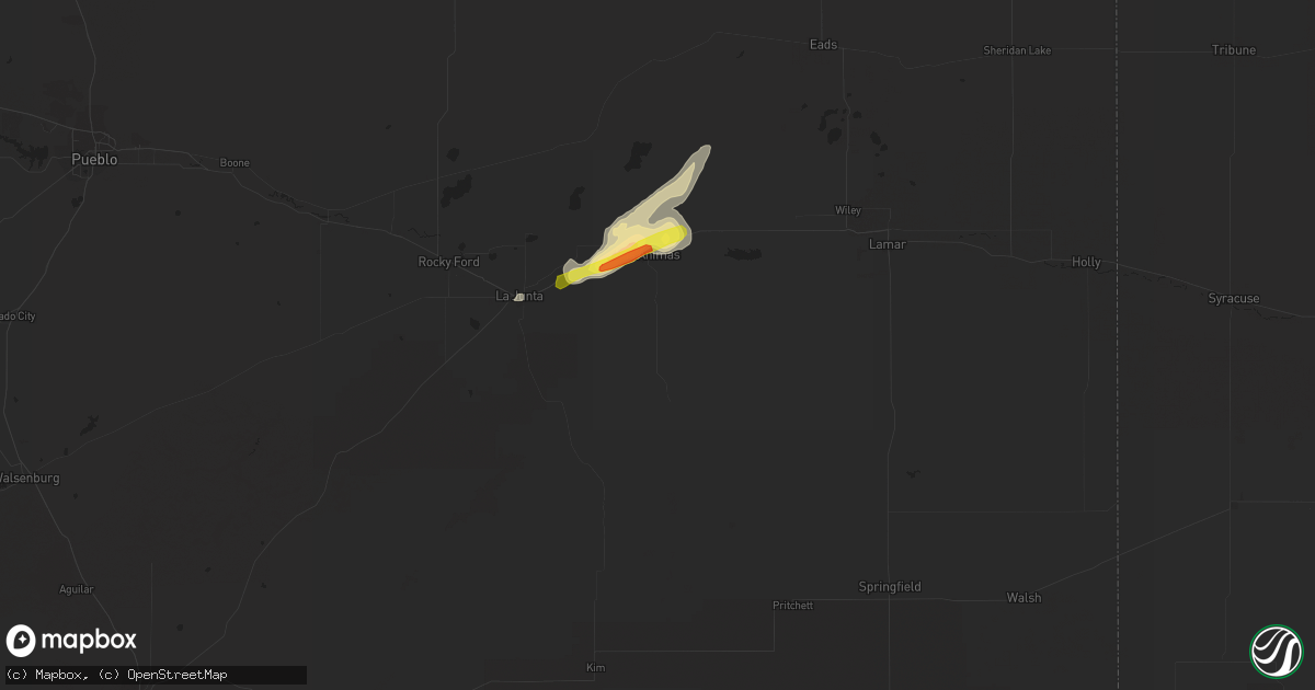 Hail map in Las Animas, CO on September 30, 2017