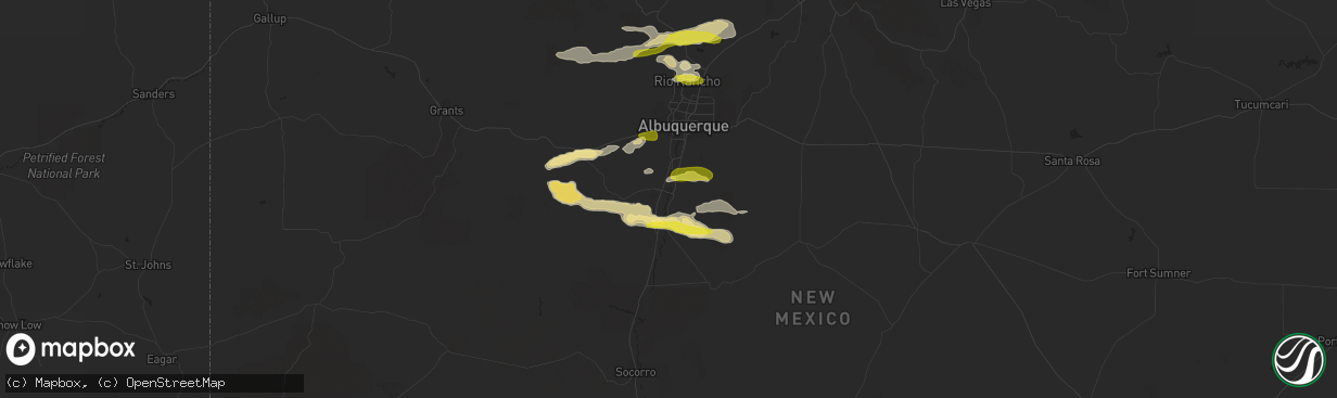 Hail map in Los Lunas, NM on September 30, 2017