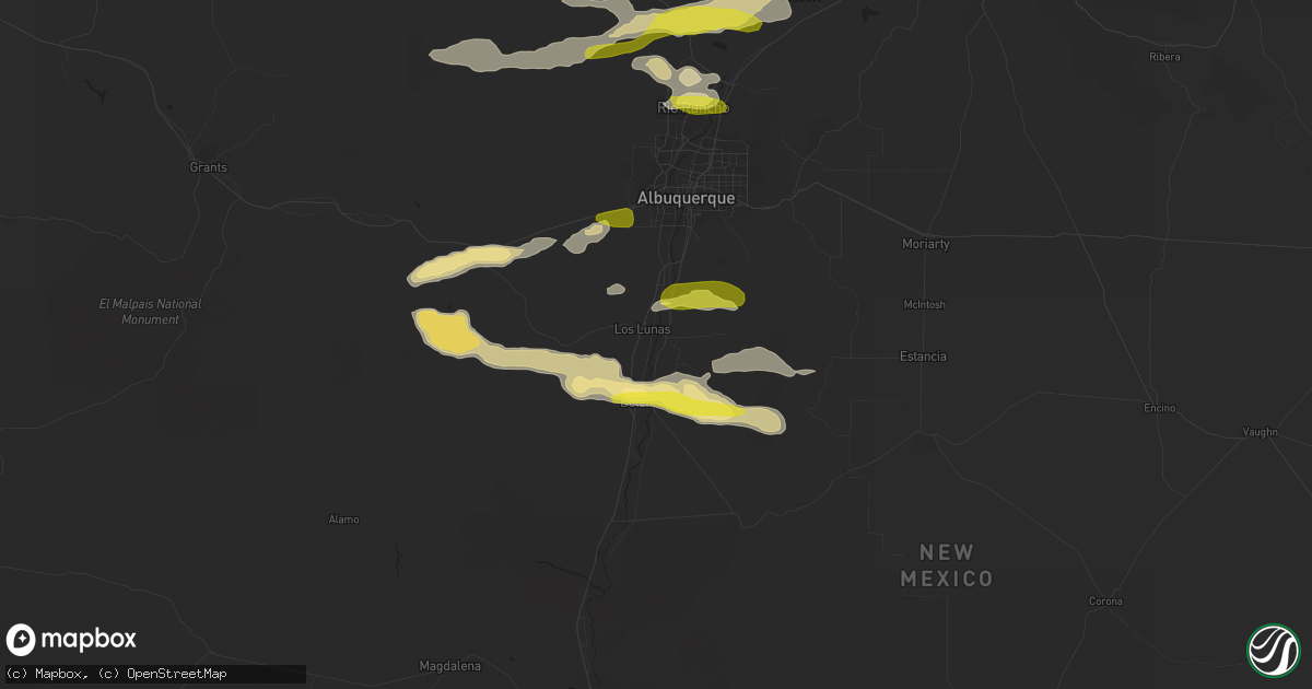 Hail map in Los Lunas, NM on September 30, 2017