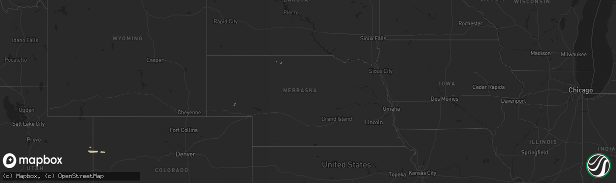 Hail map in Nebraska on September 30, 2017