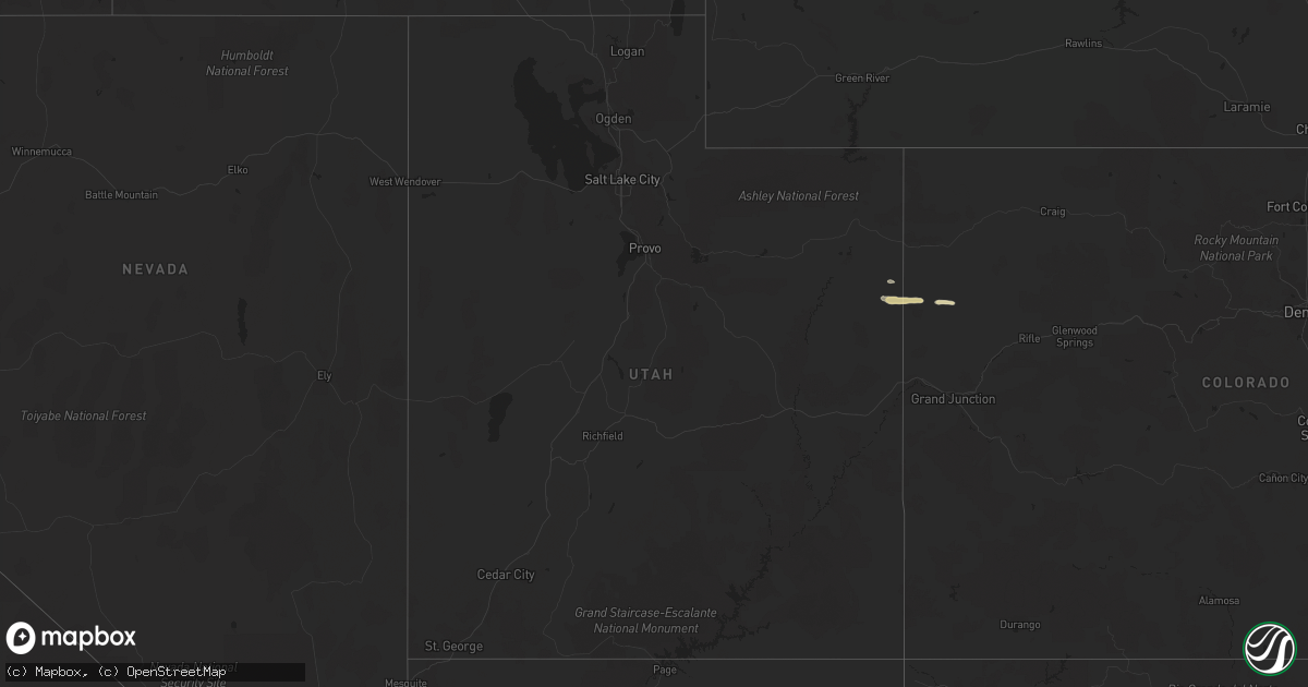 Hail map in Utah on September 30, 2017