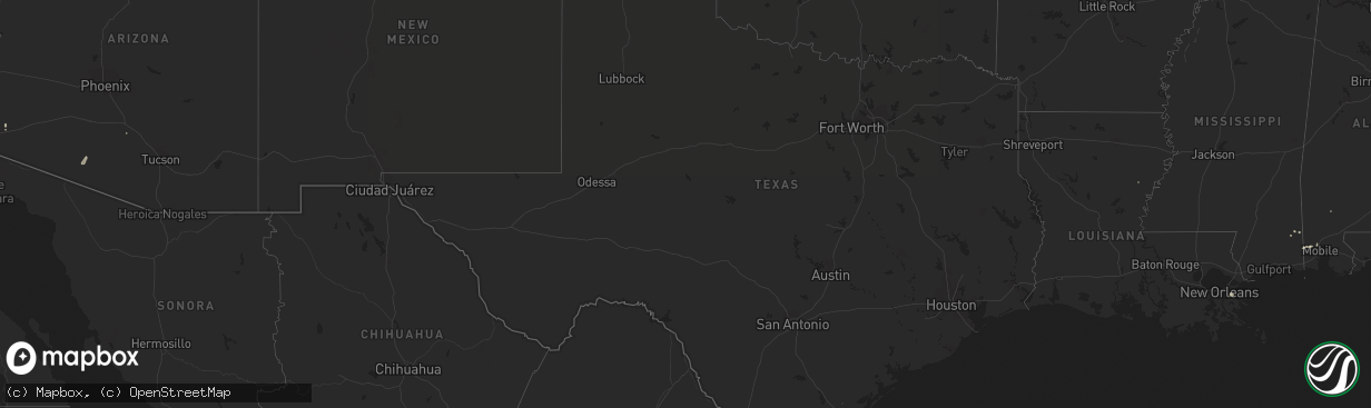 Hail map in Louisiana on September 30, 2018