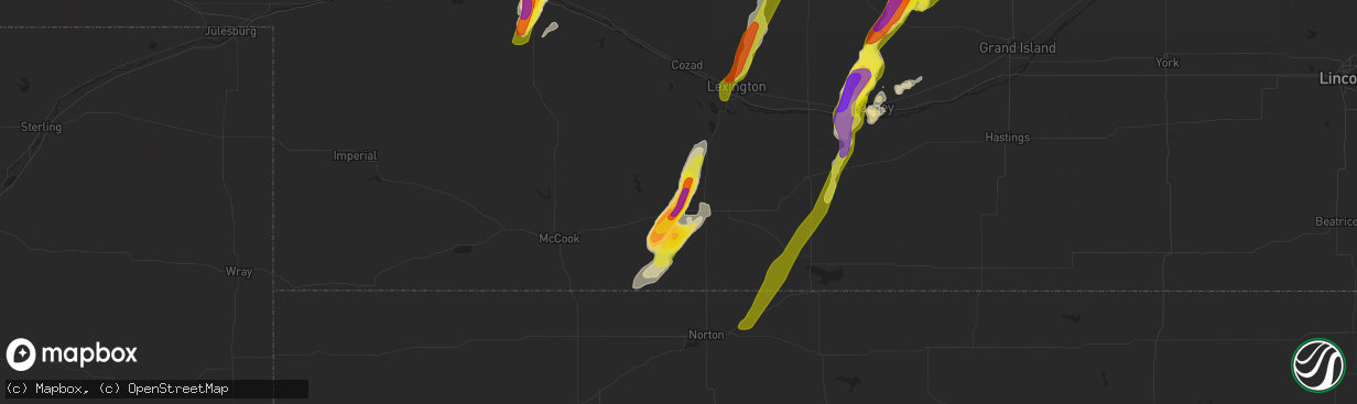 Hail map in Holbrook, NE on September 30, 2019