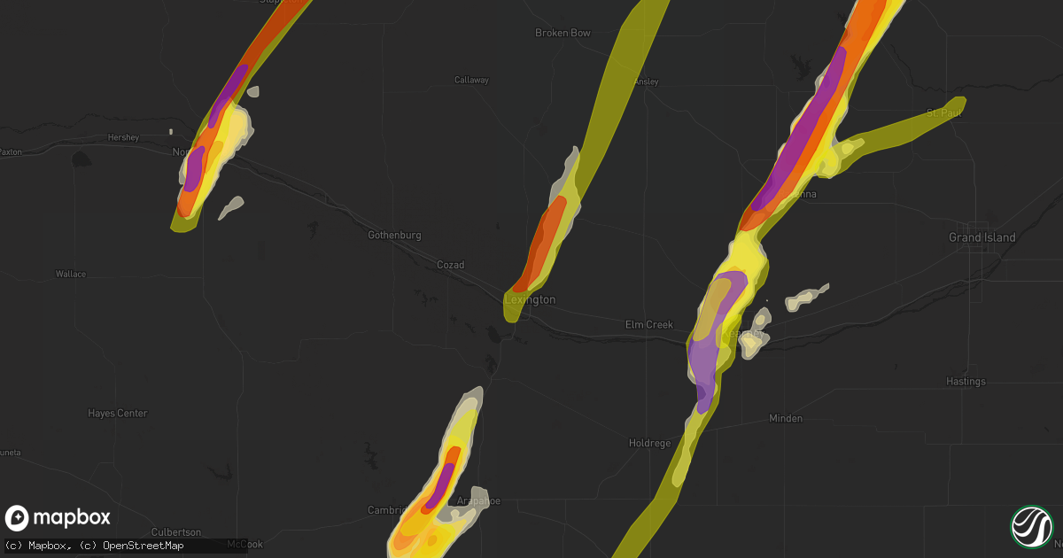 Hail map in Lexington, NE on September 30, 2019
