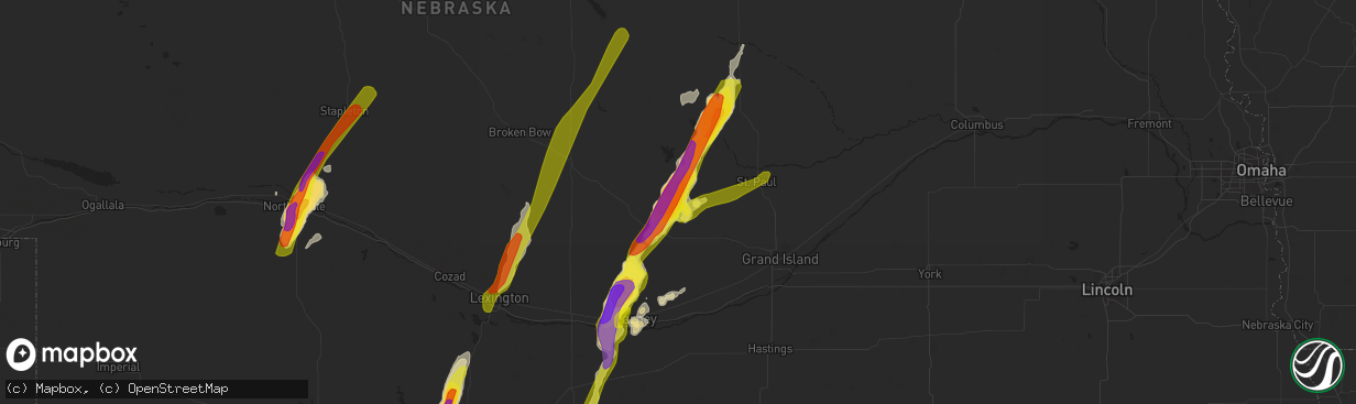 Hail map in Rockville, NE on September 30, 2019