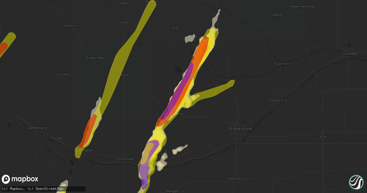 Hail map in Rockville, NE on September 30, 2019