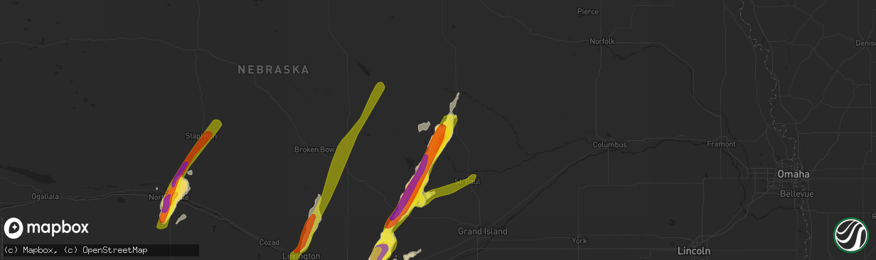 Hail map in Scotia, NE on September 30, 2019