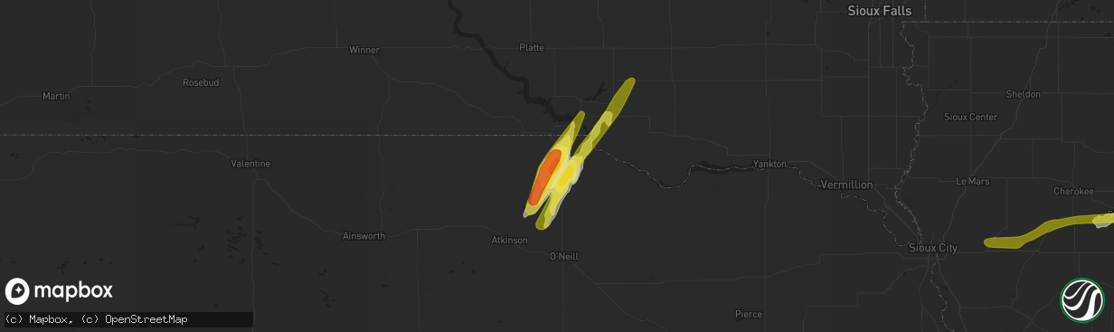 Hail map in Spencer, NE on September 30, 2019