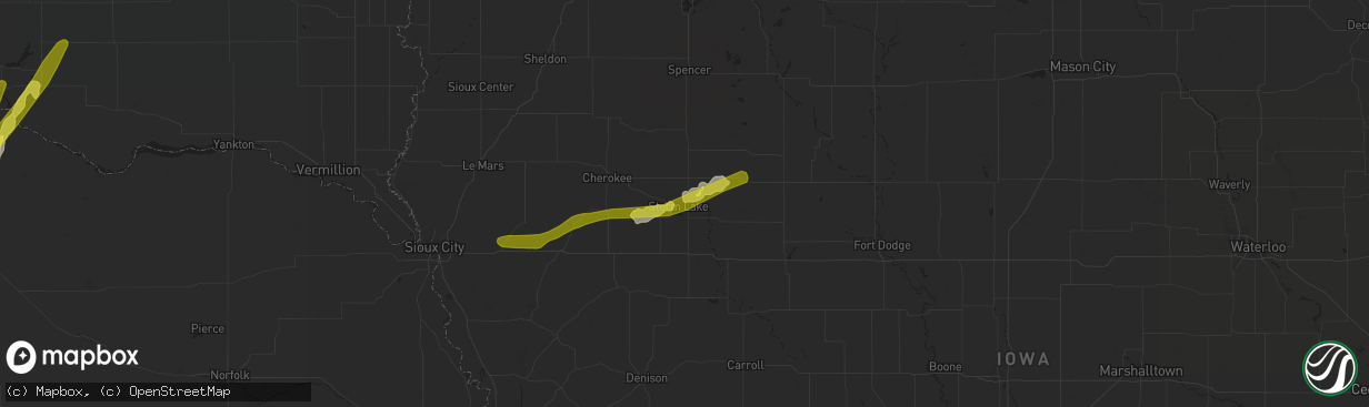 Hail map in Storm Lake, IA on September 30, 2019