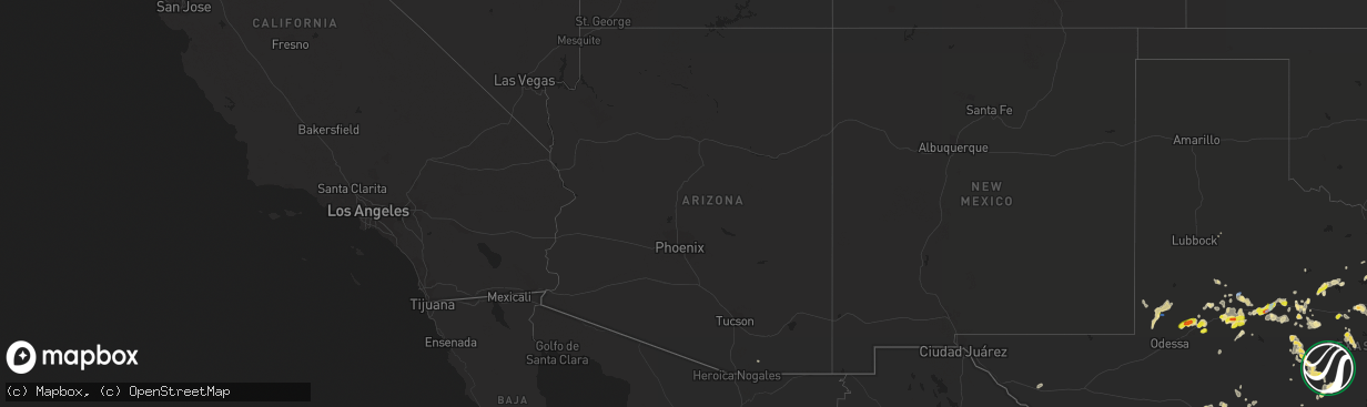 Hail map in Arizona on September 30, 2021