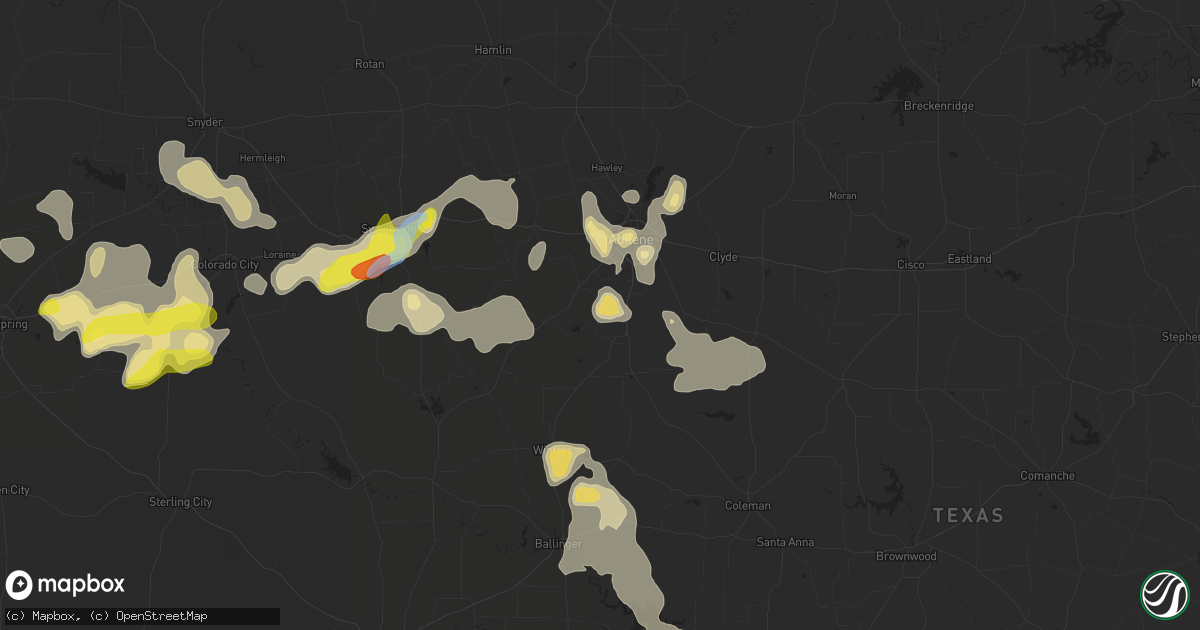 Hail map in Buffalo Gap, TX on September 30, 2021