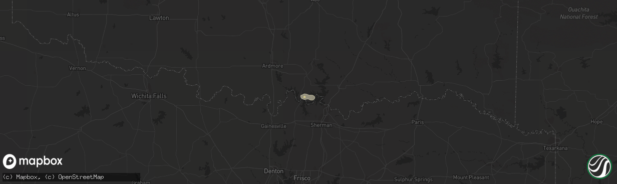 Hail map in Kingston, OK on September 30, 2021