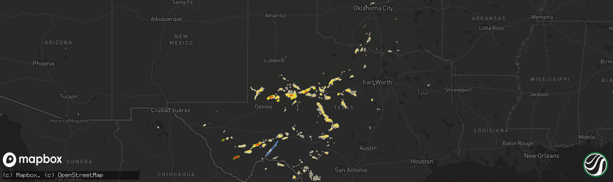 Hail map on September 30, 2021