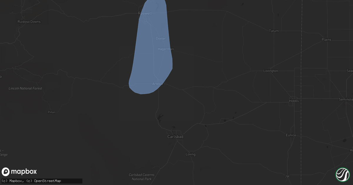 Hail map in Artesia, NM on September 30, 2023