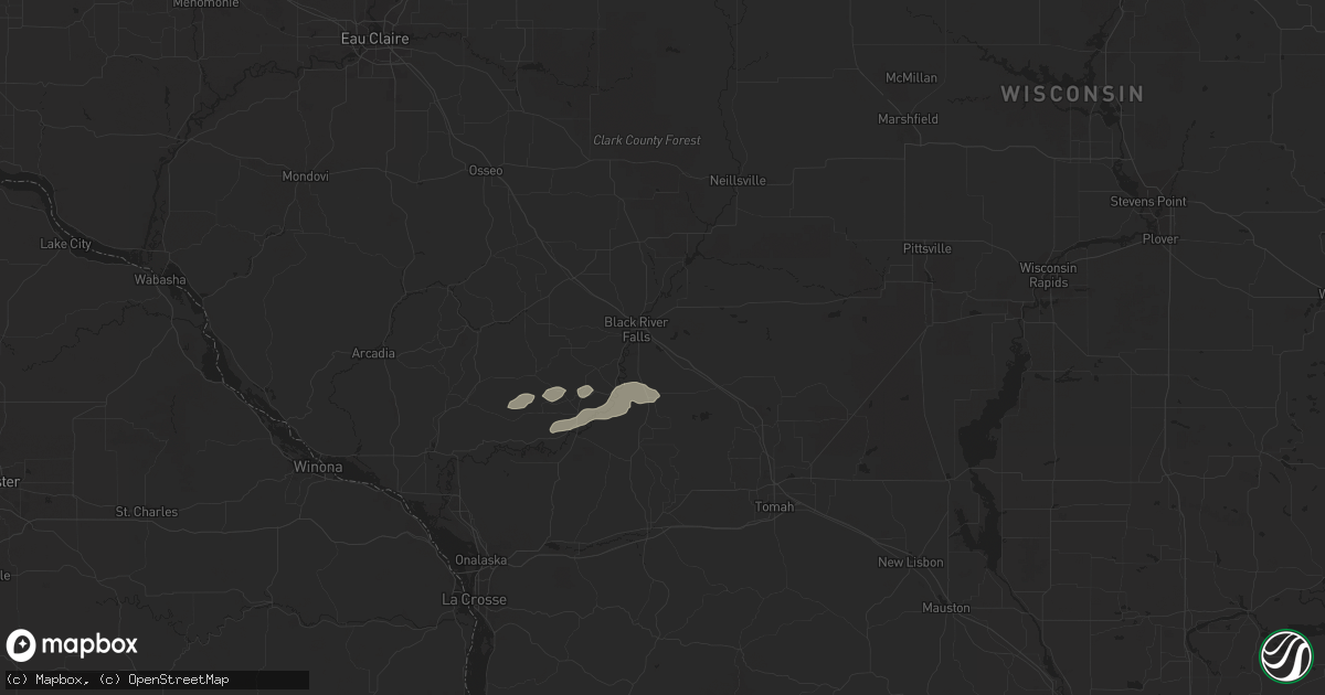 Hail map in Black River Falls, WI on September 30, 2023