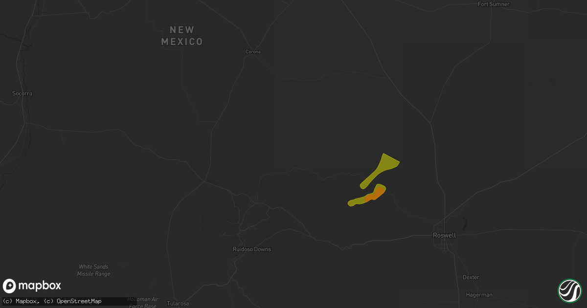 Hail map in Capitan, NM on September 30, 2023