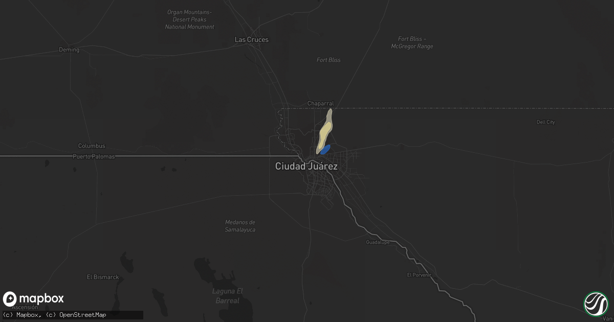 Hail map in El Paso, TX on September 30, 2023