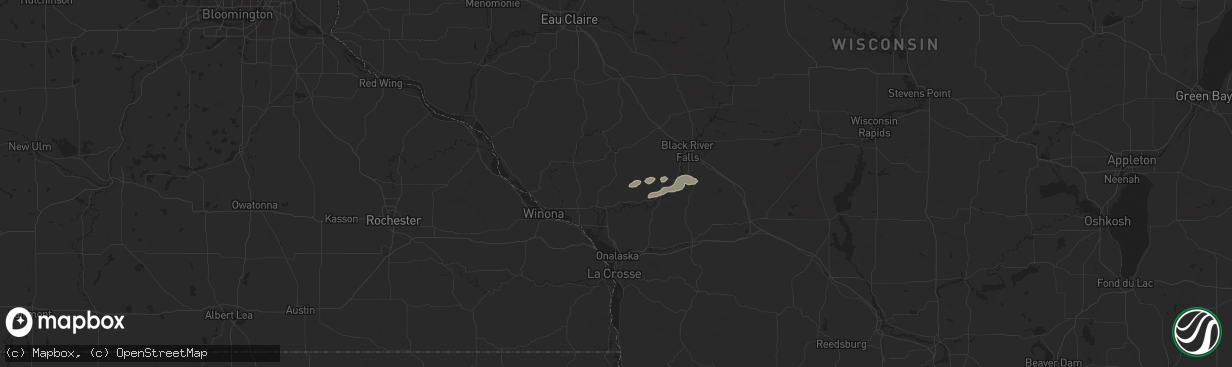 Hail map in Ettrick, WI on September 30, 2023