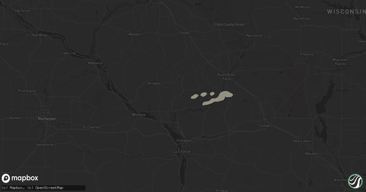 Hail map in Ettrick, WI on September 30, 2023
