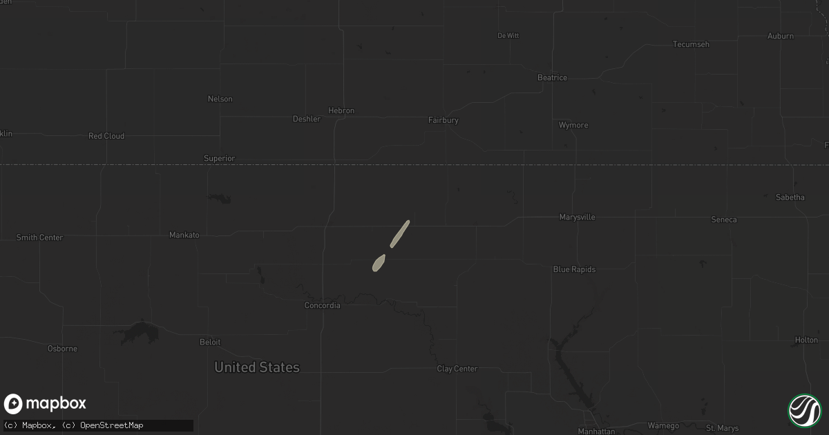 Hail map in Haddam, KS on September 30, 2023