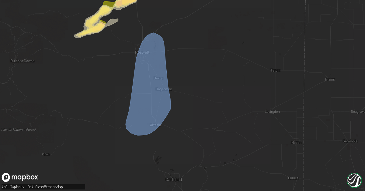 Hail map in Hagerman, NM on September 30, 2023