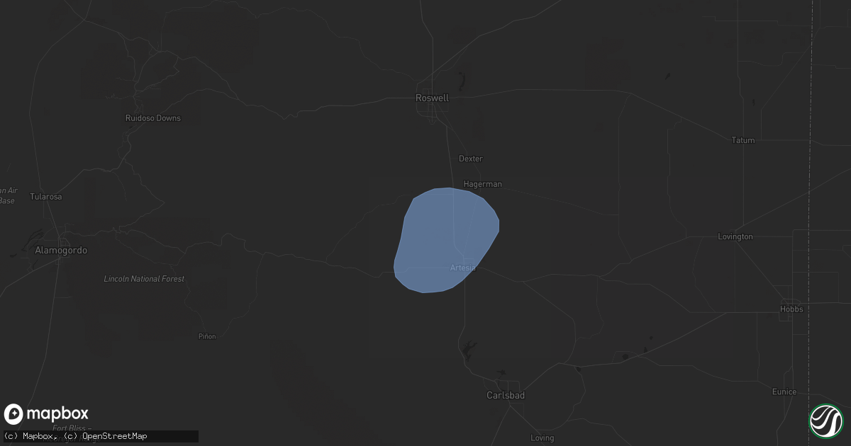 Hail map in Lake Arthur, NM on September 30, 2023