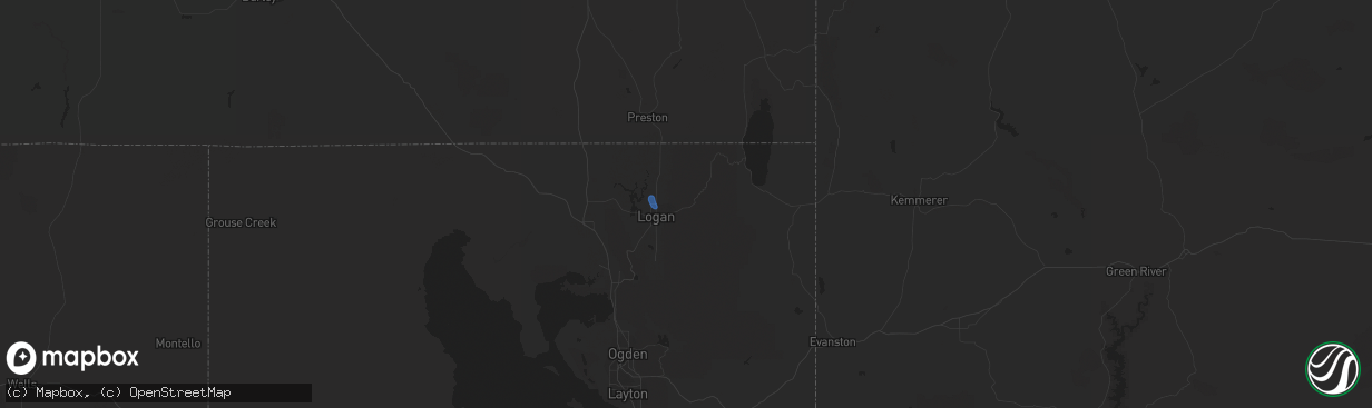 Hail map in Logan, UT on September 30, 2023