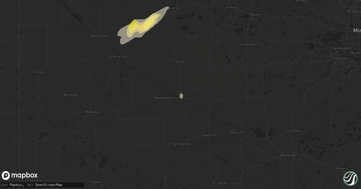 Hail map in Morton, MN on September 30, 2023