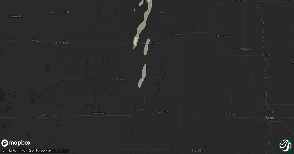 Hail map in Dazey, ND on September 30, 2025