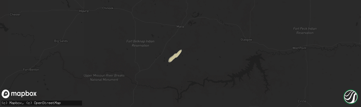 Hail map in Malta, MT on September 30, 2025