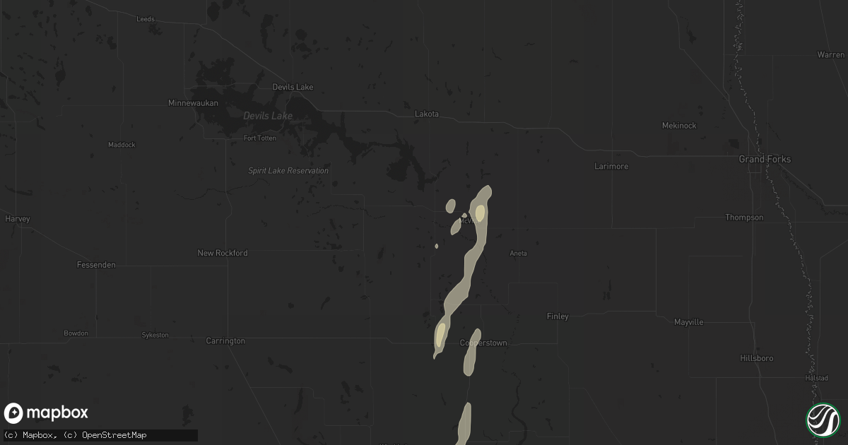 Hail map in Pekin, ND on September 30, 2025