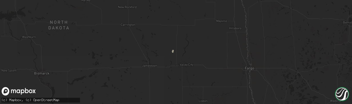 Hail map in Rogers, ND on September 30, 2025