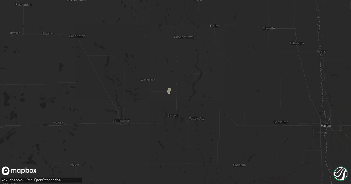 Hail map in Rogers, ND on September 30, 2025