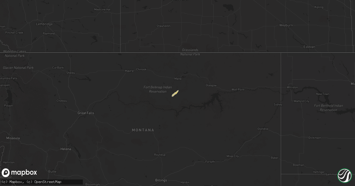 Hail map on September 30, 2025