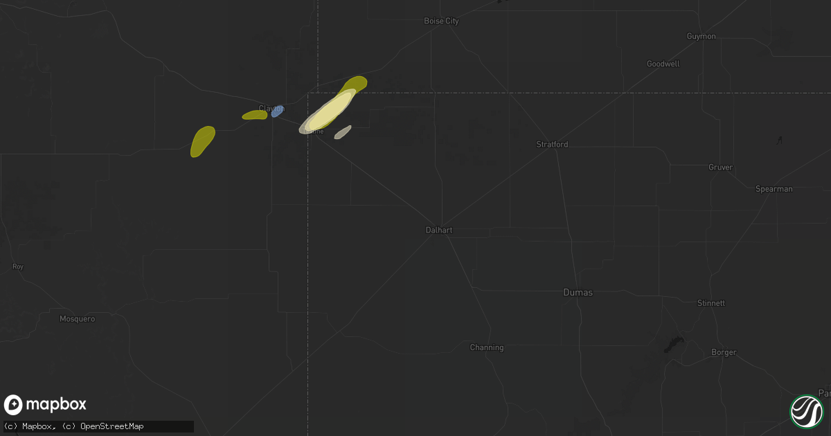 Hail map in Dalhart, TX on September 30, 2026