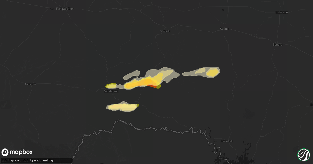 Hail map in Dryden, TX on September 30, 2026