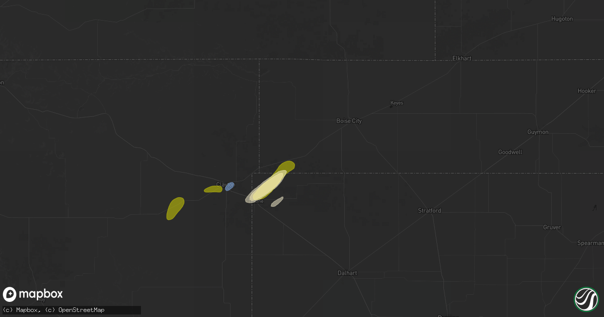 Hail map in Felt, OK on September 30, 2026
