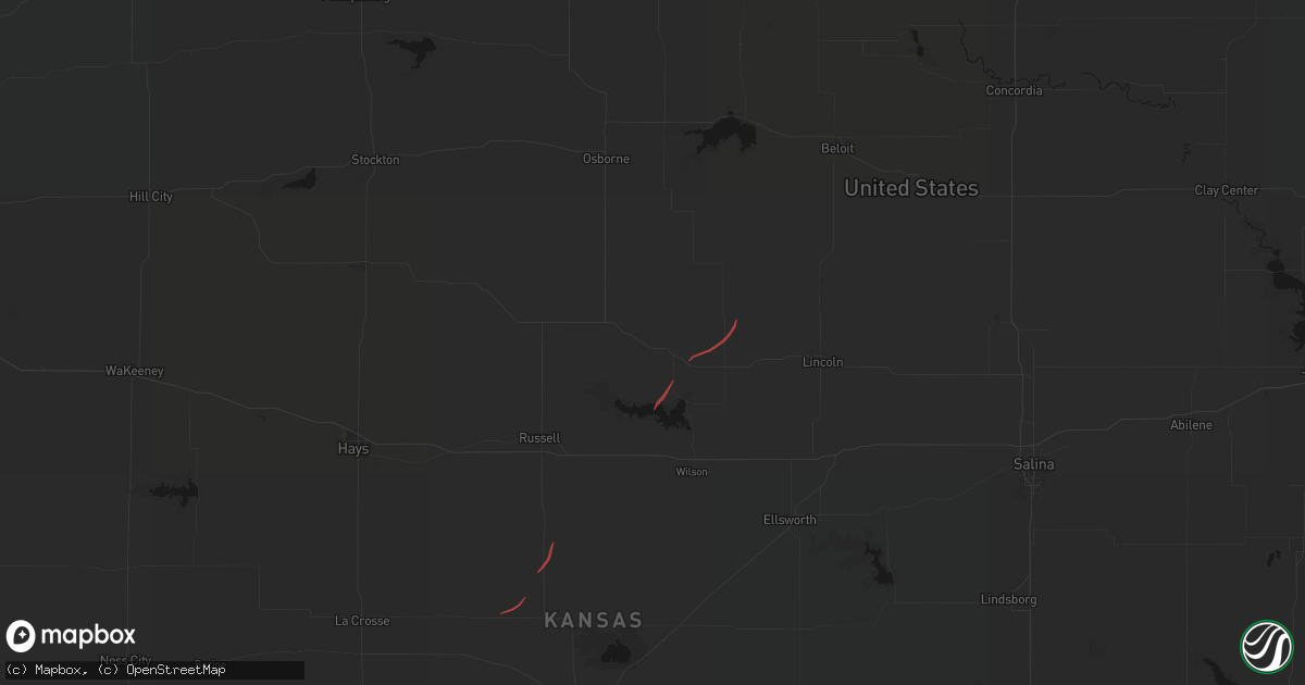 Hail map in Lucas, KS on September 30, 2026