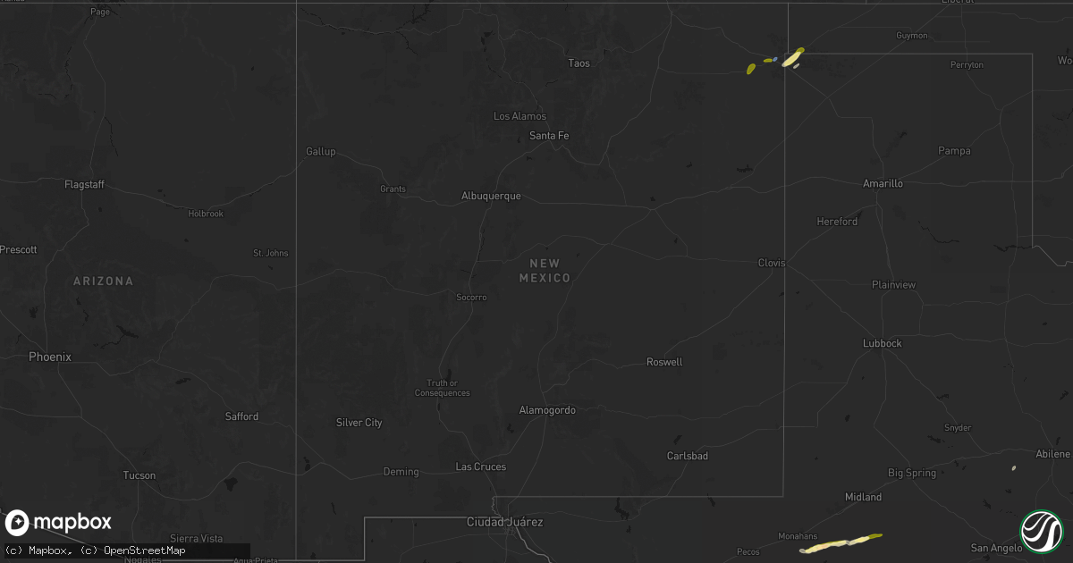 Hail map in New Mexico on September 30, 2026